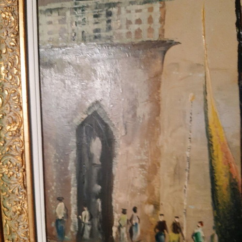 Authentic oil painting Venice by D. Caramanlis like new