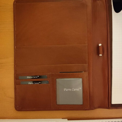Premium leather folder Pierre Carrel new
