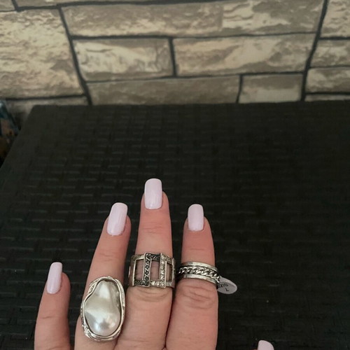 Rings size 7 like new, silver, adjustable