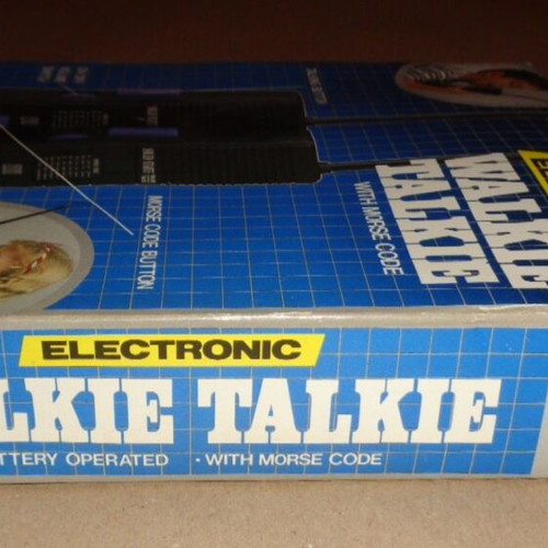 Electronic Solid State Walkie Talkie set of 2 new vintage gadgets