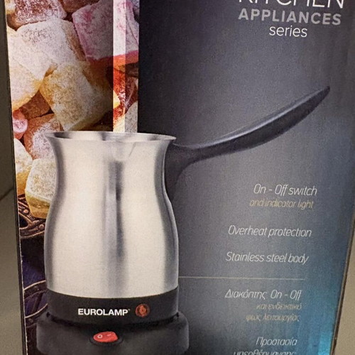 Electric coffee pot 800W Inox 600ml new