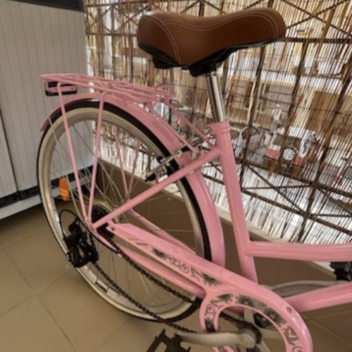 Cambridge Energy pink city bike, vintage style