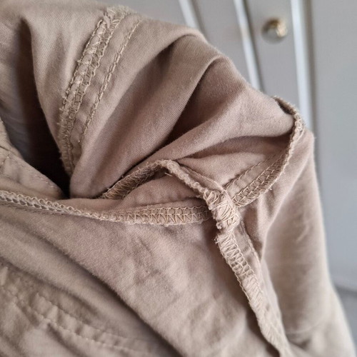 Fidèle women's shirt L like new, sand beige with snaps