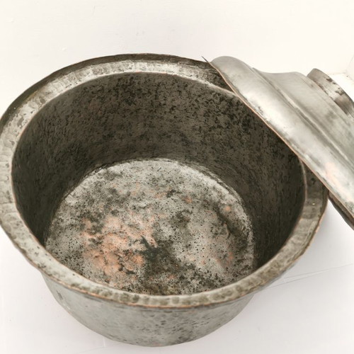 Hammered copper teczeres used, circa 1900