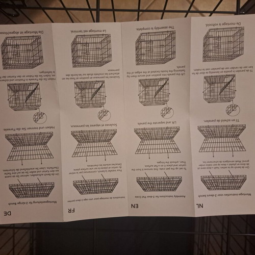 Crate for large dogs metal black, new