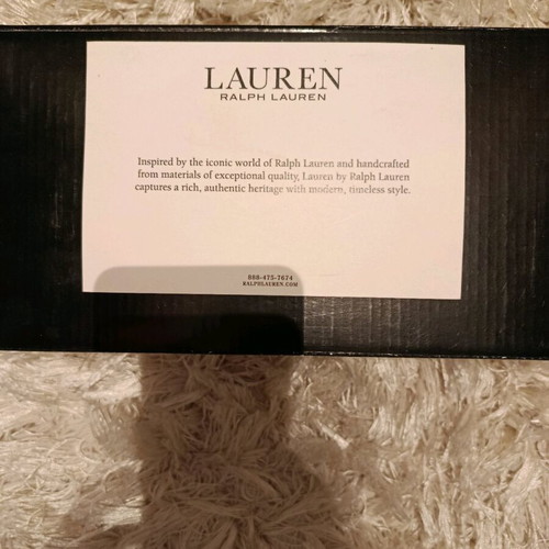 Ralph Lauren 36 black ballerinas, like new with gold details