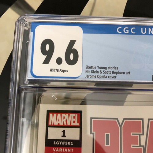 Deadpool 1 CGC 9.6 Opena Cable Variant Cover 1:50 ratio mint Marvel Comics 2018