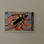 Rwanda Stamp Euporus Strangulatus beetle mint condition