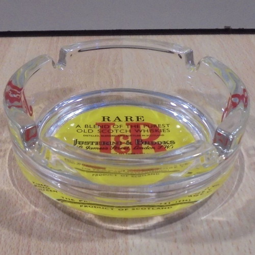 J&B Scotch Whisky promotional glass ashtray like new