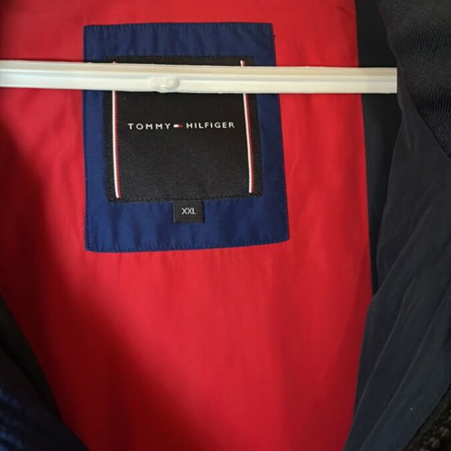 Tommy Hilfiger down jacket like new, blue and red, XXL