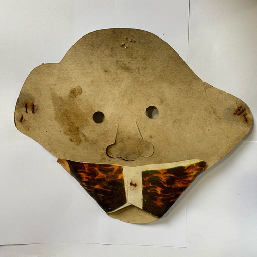 Vintage carnival mask used, paper