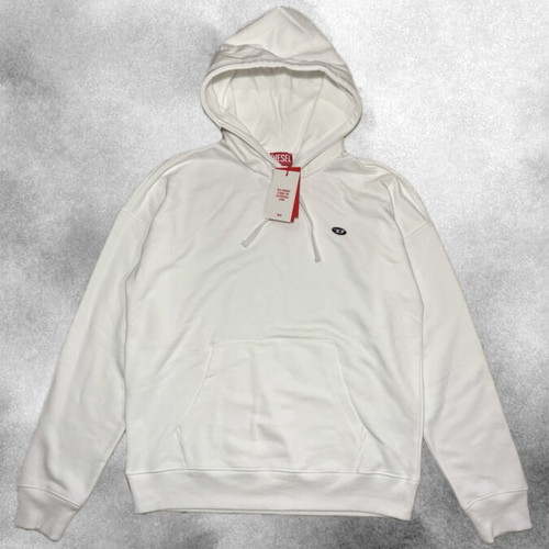 Diesel Hoodie new, white with black logo, size M