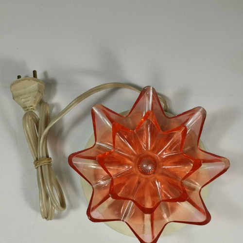 Vintage plastic table lamp Nufaro used, 70s