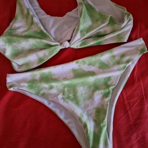Comfort bikini new, white and light green, size XL