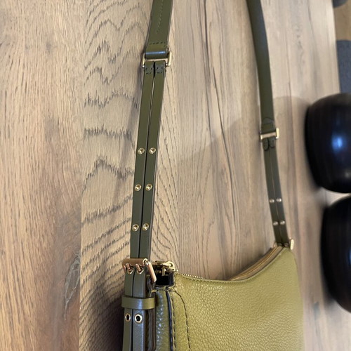 Michael Kors Camden Small Messenger Bag new, pistachio leather crossbody