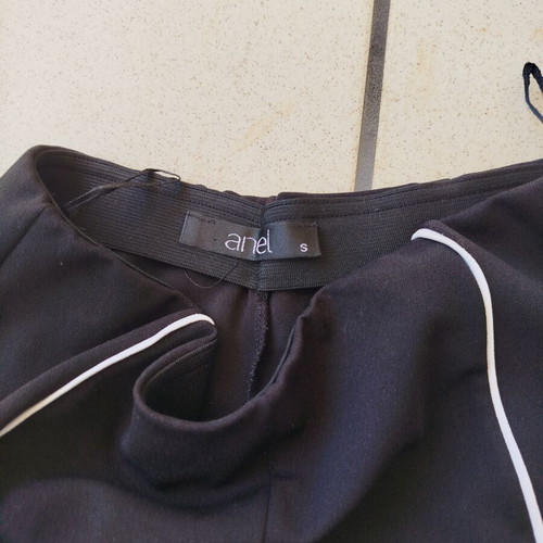 Anel high-waist fabric shorts like new, black