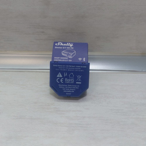 Shelly Dimmer 0/1-10V PM Gen3 smart dimmer with Wi-Fi & Bluetooth
