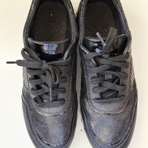 Geox D Tabelya women's leather shoes, size 38.5, black