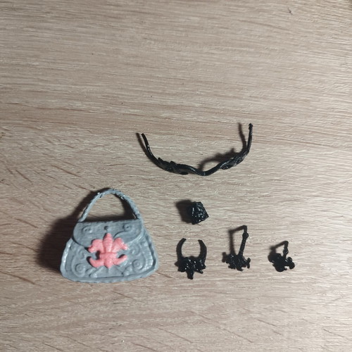 Monster High Rochelle Goyle accessories, 3D printed and handpainted
