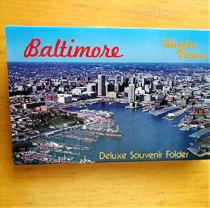 BALTIMORE USA Αναδιπλούμενο Πολύπτυχο 7 διπλής όψης καρτ ποστάλ