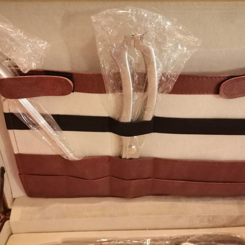 Kochtopfhaus Muller handmade knife set like new with leather and wood case