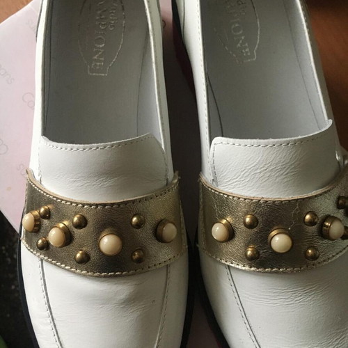 Women's shoes new, sporty, white, genuine leather, size 38