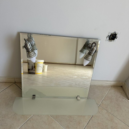 Bathroom mirror with light like new
