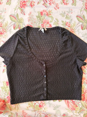 Women's cropped top H&M XL like new, black