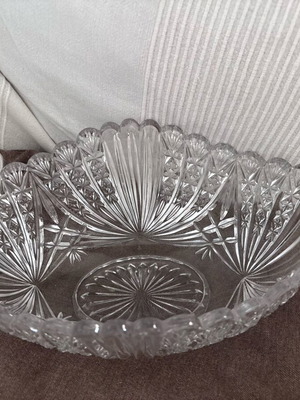 Crystal fondue bowl like new, large