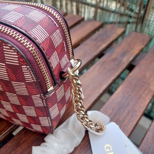 Guess shoulder bag new, red, 14x20 cm