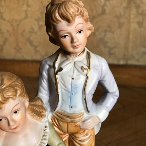 Porcelain couple decoration vintage retro made in Taiwan like new