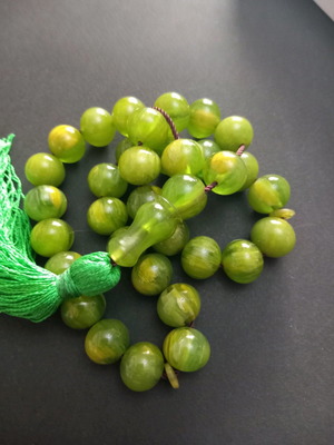 Mastic Worry Beads Green Silk Thread with Tassel 80g