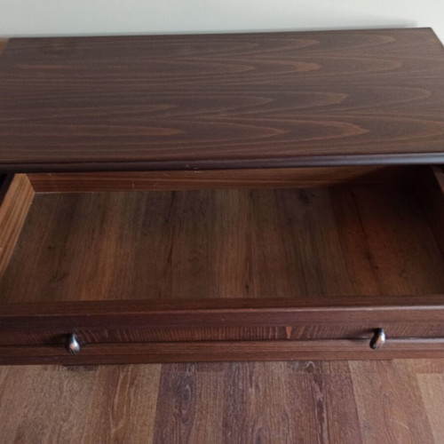 Console like new, MDF with beech wood, chestnut color, 100x80x50cm