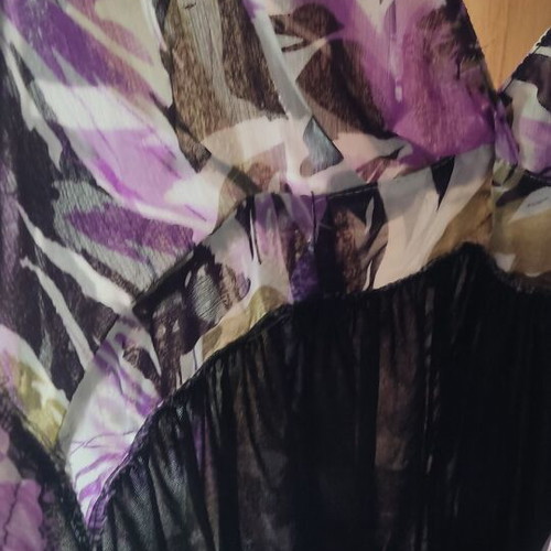 Maxi Medium Floral Pin Up long summer dress like new, multicolor purple