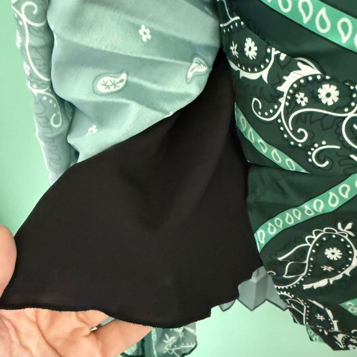 Zini pleated skirt with paisley print like new, green