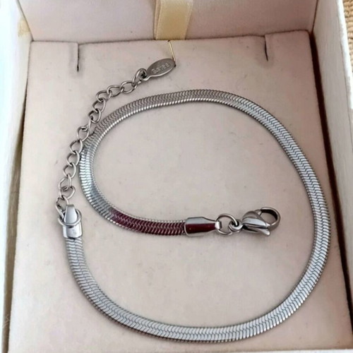 Steel anklet chain, like new, 27 cm