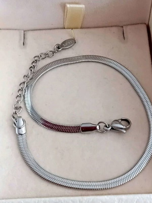 Steel anklet chain, like new, 27 cm