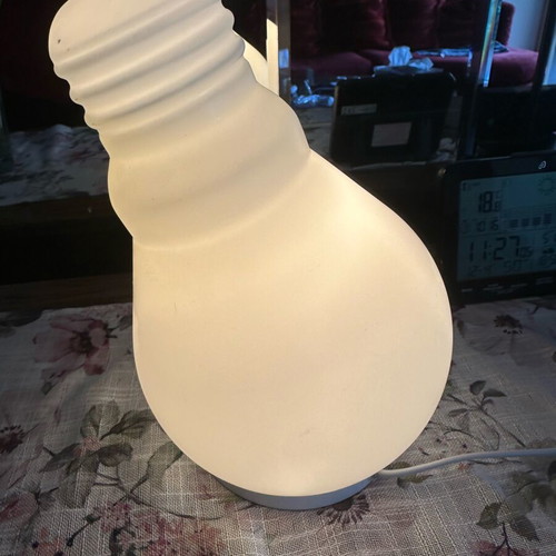 Table lamp lampshade globe like new, 26x19 cm, milky white