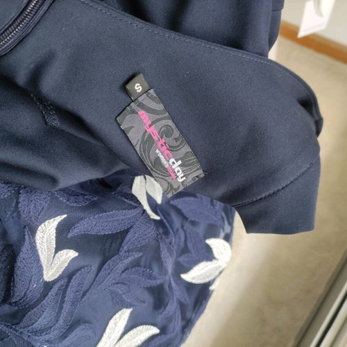 Mystic blue dress like new with removable white belt