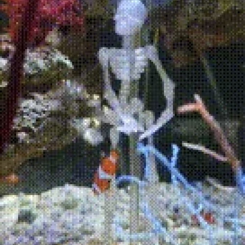 Dancing Skeleton Aquarium Aerating Ornament, set of 2