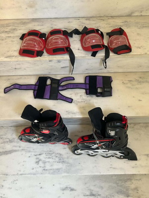 Women's Roller Skates Size 40-43 with Knee and Elbow Pads used