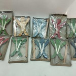 Set of 10 wooden puppets used, various colors 13x17