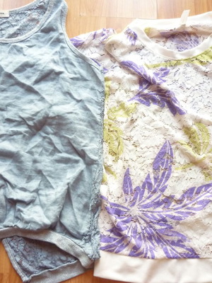 Summer Blouses Lace Details Pack of 2 used, sizes L/XL