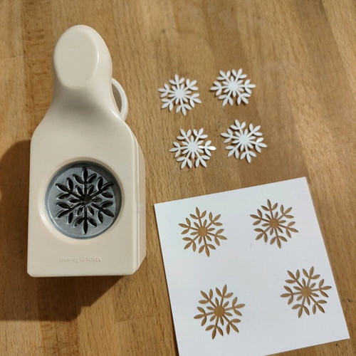 Snowflake paper punch used