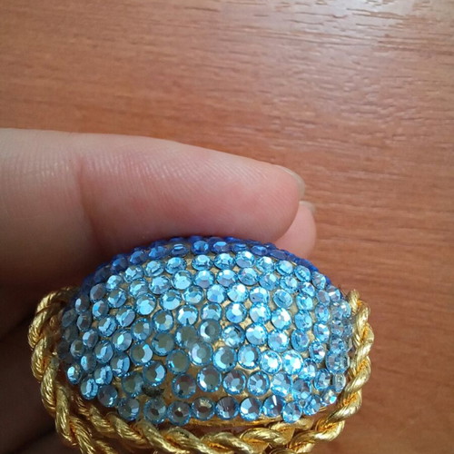 Handmade ring used, two-tone Marguerite