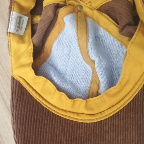 Corduroy brown open hat like new, size 58