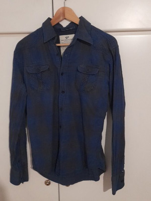 Shirt used, blue checkered, size M
