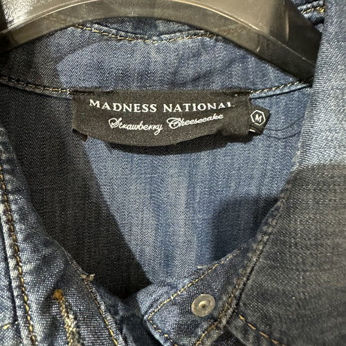 Madness National Jean short-sleeve shirt size M like new, blue