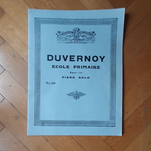Duvernoy Ecole Primaire Opus 176 piano sheet music used