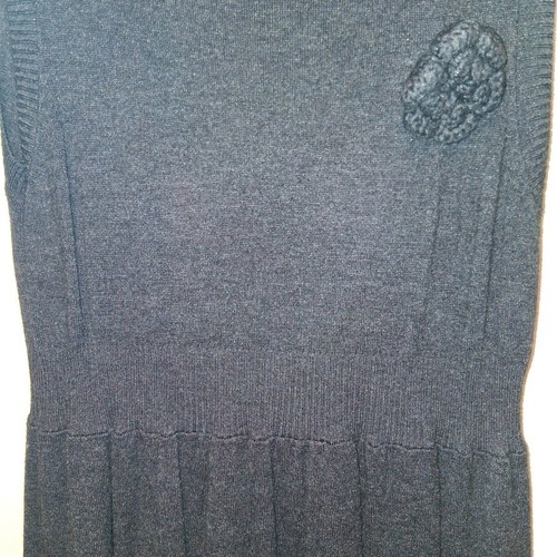 Sleeveless Turtleneck Dress Gray Like New